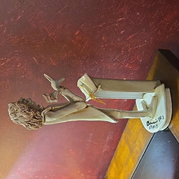 DINO BENCINI MUSIC CONDUCTOR SCULPTURE STATUE FIGURINE ITALY SIGNED APPRO 10.25" - Picture 7 of 12